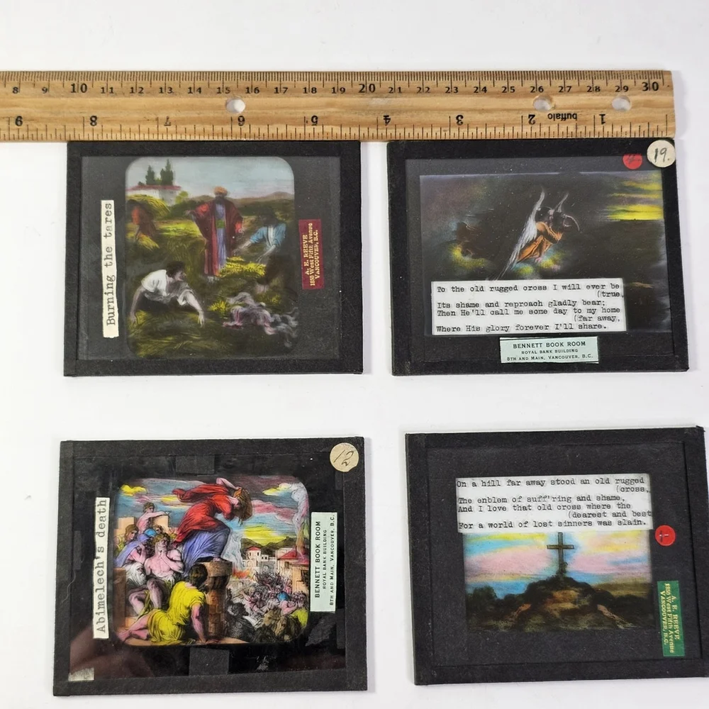 Antique Magic Lantern Slides Lot of 8 Religious Biblical Christian Jesus - Picture 11 of 11